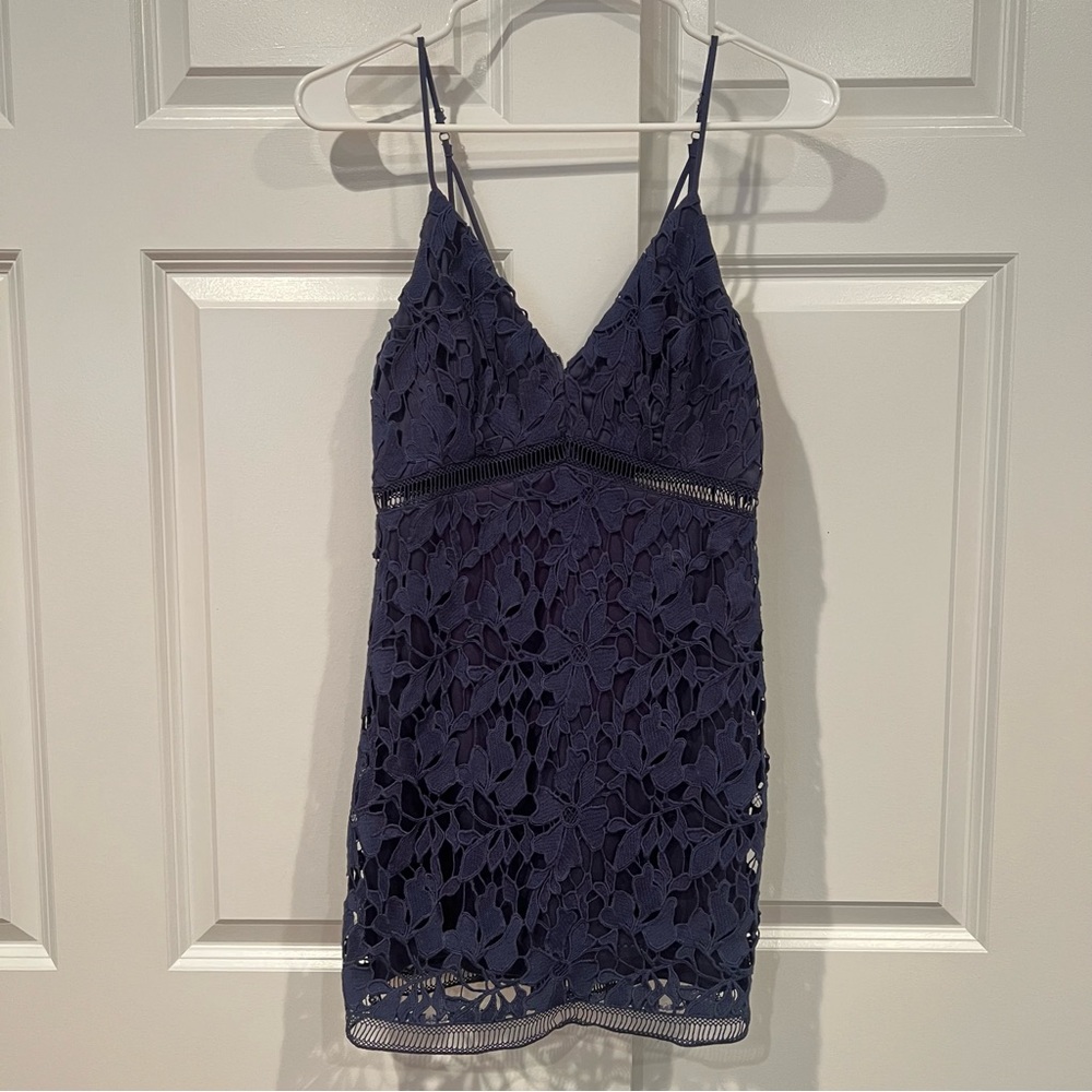 ASTR The Label Navy Floral Mini Dress